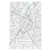 Mapa Bruxelles white, 26.7 × 40 cm