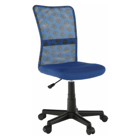 Otočná židle, modrá/vzor/černá, GOFY Tempo Kondela