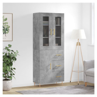 vidaXL Skříň highboard betonově šedá 69,5x34x180 cm kompozitní dřevo