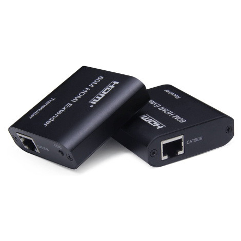 PremiumCord HDMI extender na 60m přes jeden kabel Cat5e/6/6a/7, Full HD 1080p, EDID, černá - khe
