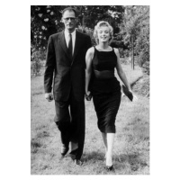 Fotografie French Actress Marilyn Monroe With her Husband Arthur Miller, 30 × 40 cm