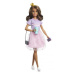 Barbie PRINCESS ADVENTURE KAMARÁDKA varianta 3 sv.hnědé vlasy, růžová sukně