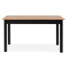 Jídelní stůl BUD dub artisan/černá, 140x80 cm