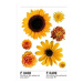 F0408 Samolepicí dekorace SUN FLOWER BIG 65 x 85 cm