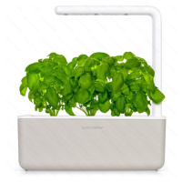 Click and Grow Smart Garden 3 chytrý květináč + 3ks kapslí se semínky bazalky béžový