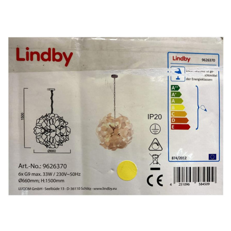Lindby Lindby - Lustr na řetězu NUBALIKA 6xG9/33W/230V
