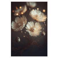 Fotografie Creme Beige Flowers, Treechild, 26.7 × 40 cm