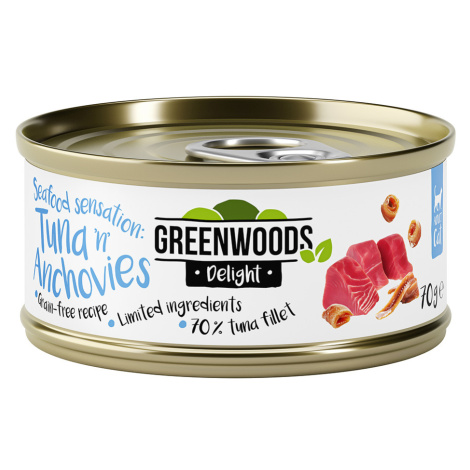 Greenwoods Delight filet z tuňáka s ančovičkami 24 x 70 g