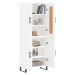 vidaXL Skříň highboard bílá 69,5 x 34 x 180 cm kompozitní dřevo