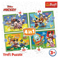 Puzzle Mickeyho klubík S přáteli 4v1