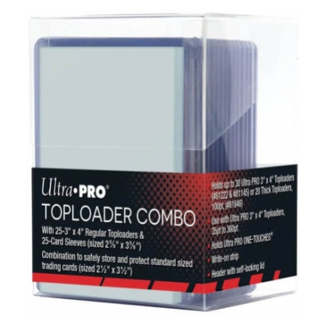 Ultra Pro - Toploaders Combo (25 ks Toploaderů, 25 ks obalů a krabička) Ultrapro