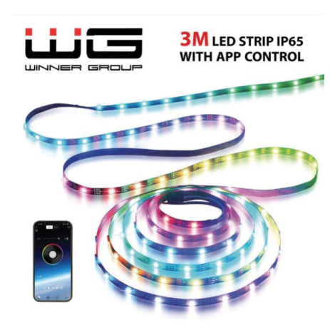 LED RGB pásek WG18 s aplikaci, 3 metry, IP 65 Winner Group