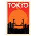 Ilustrace Typographic Tokyo City Poster Design, kursatunsal, 30 × 40 cm