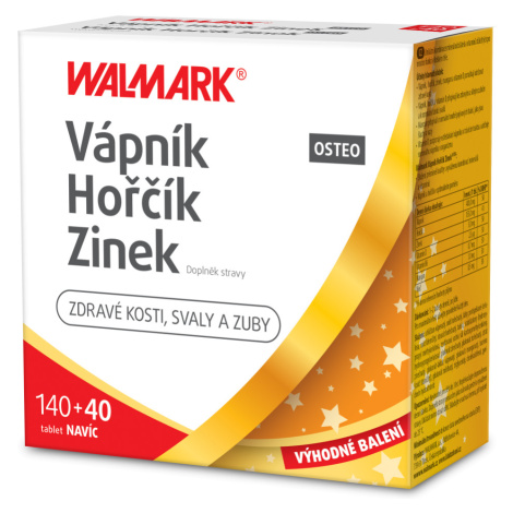 Walmark Vápník Hořčík Zinek Osteo 140+40 tablet zdarma