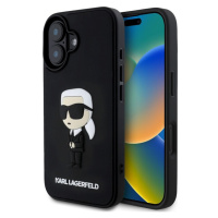 Karl Lagerfeld 3D Rubber Ikonik kryt pro iPhone 16 černý