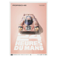 Umělecký tisk Porsche 917/20 - Pink Pig - 24h Le Mans - 1971 | Limited Poster Re-edition, Automo