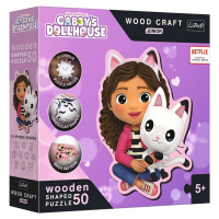 Wood Craft Junior puzzle Gábinin kouzelný domek: Gábi a její kotě