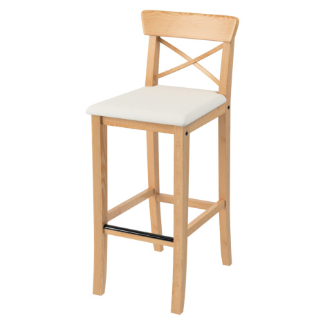 Dekoria Potah na barovou židli Ingolf s čalouněným sedákem, krém, Ingolf, Amsterdam, 704-53