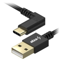 AlzaPower 90Core USB-A to USB-C 1m černý