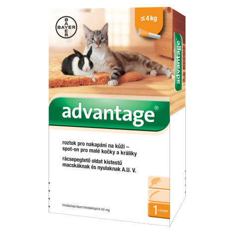 Advantage S.O. antip.kocka do 4kg 1x0,4ml