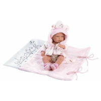 Llorens 73898 NEW BORN DÍVKO- realistická panenka miminko s celovinylovým tělem - 40 cm