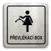 Accept Piktogram "převlékací box IV" (80 × 80 mm) (stříbrná tabulka - černý tisk)