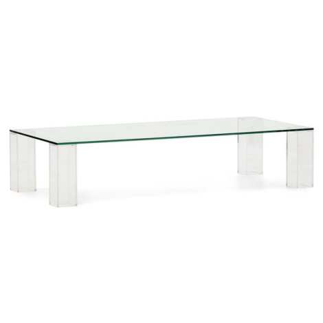 Skleněný konferenční stolek 60x140 cm Adularia – Kave Home