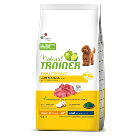 Natural Trainer Small/toy hovězí a rýže granule 7 kg