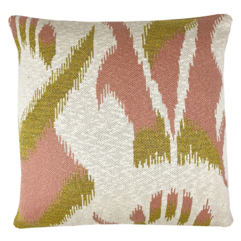Malagoon Ikat knitted cushion lurex pink (NEW) Růžová