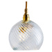 EBB & FLOW EBB & FLOW Závěsná lampa Rowan zlatá/křišťálová Ø 15,5 cm