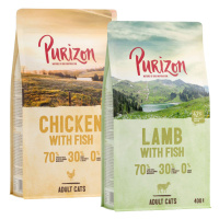 Míchané balení Purizon Adult granule 2 x 400 g - Kuře & ryba a Jehněčí & ryba