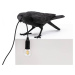 SELETTI LED deko stolní lampa Bird Lamp, hrající, černá
