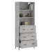 vidaXL Skříň highboard betonově šedá 69,5x34x180 cm kompozitní dřevo