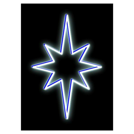 DecoLED LED světelná hvězda na VO, 35x50 cm, ledově bílá