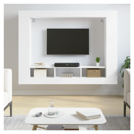 vidaXL TV skříňka bílá 152 x 22 x 113 cm kompozitní dřevo