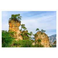 Fotografie Fabulous view of quartz sandstone pillars, efired, 40 × 26.7 cm