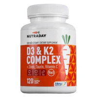Nutraday D3 & K2 Complex, 120 rostlinných kapslí