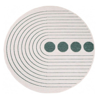Oboustranný koberec DuoRug 5739 zelený kruh