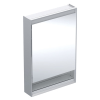 Geberit ONE - Zrcadlová skříňka s LED osvětlením, 600x900x150 mm, panty vpravo, s nikou, hliník 