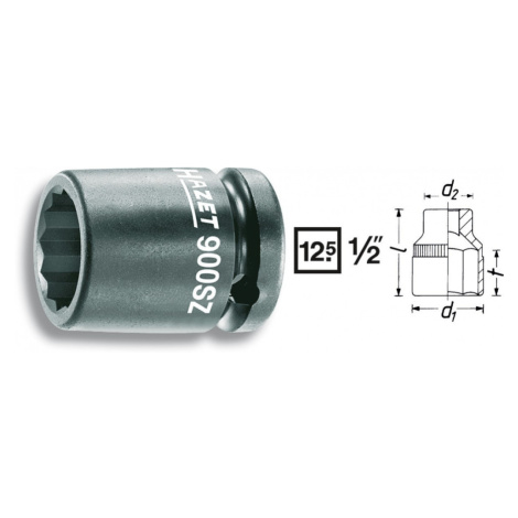 Kovaný vnitřní nástrčný klíč 1/2&quot; dvanáctihranný 22mm HAZET 900SZ-22 - HA075379