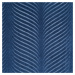 Dekorační vzorovaný velvet závěs s kroužky LUISA modrá 140x250 cm (cena za 1 kus) MyBestHome