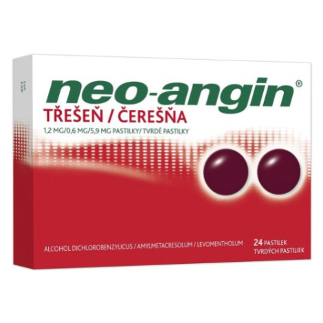 NEO-ANGIN TŘEŠEŇ 1,2MG/0,6MG/5,9MG PAS 24