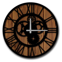 Hanah Home Nástěnné hodiny Ozubená kolečka 50 cm hnědo-černé