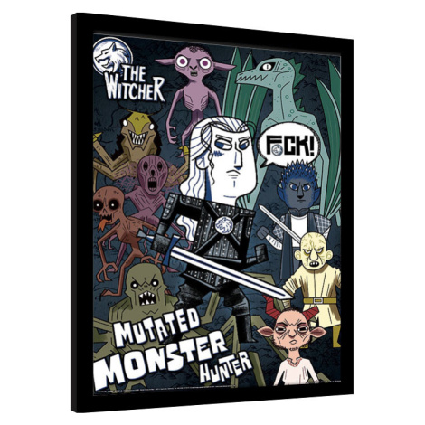 Obraz na zeď - Zaklínač (The Witcher) - Mutated Monster Hunter Pyramid