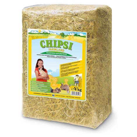 Chipsi podestýlka pro hlodavce Farmland, přírodní sláma 2 × 4 kg