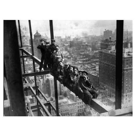 Umělecký tisk New York - Construction Workers on scaffholding - muži na traverze, ALAN SCHEIN PH MIGNECO&SMITH