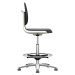 bimos Pracovní otočná židle LABSIT, s podlahovými patkami a nožním kruhem, sedák Supertec, bílá 