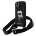 Karl Lagerfeld Liquid Silicone Crossbody Ikonik Kryt iPhone 15 černý