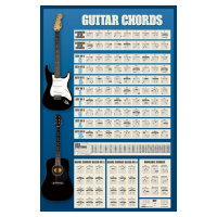Plakát, Obraz - Guitar - chords, (61 x 91.5 cm)