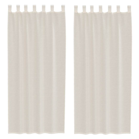 vidaXL Voálové záclony se záložkou Top 2 ks krémová